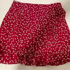 Women Red Mini Skirt